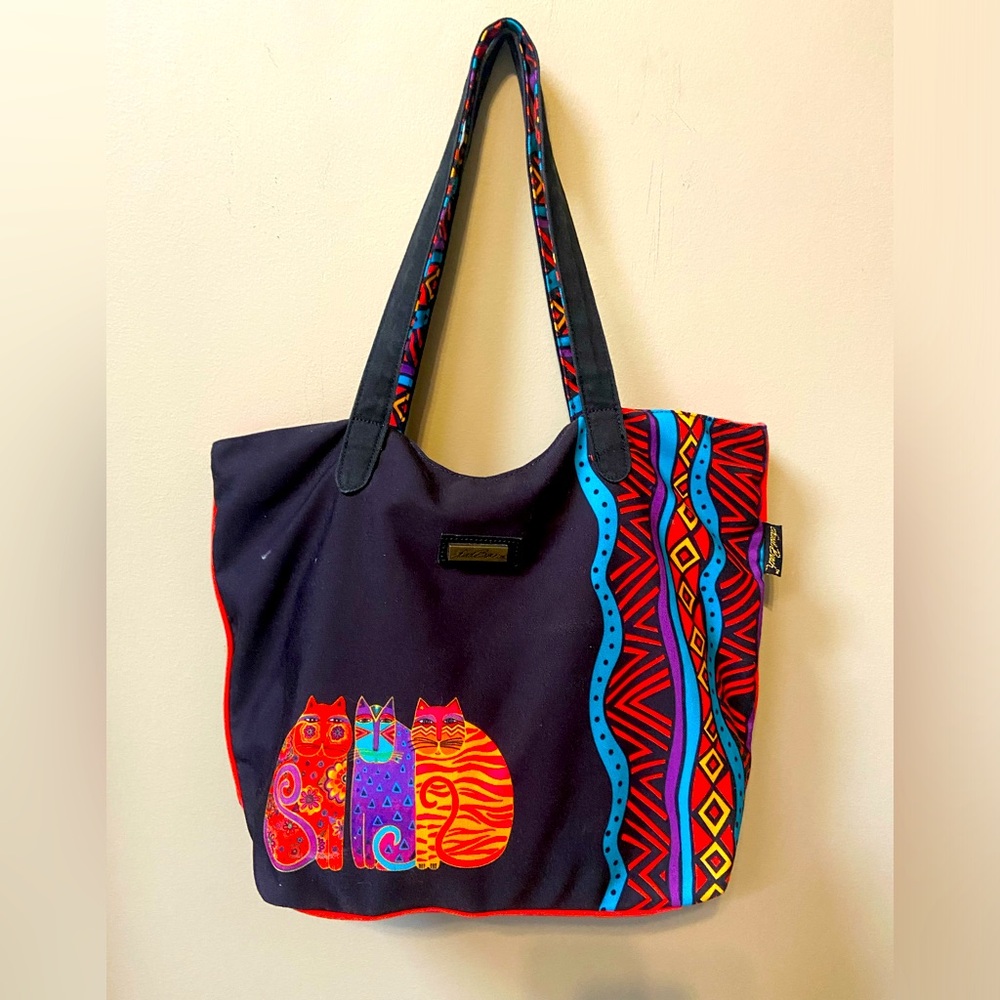 Laurel Burch zippered tote bag